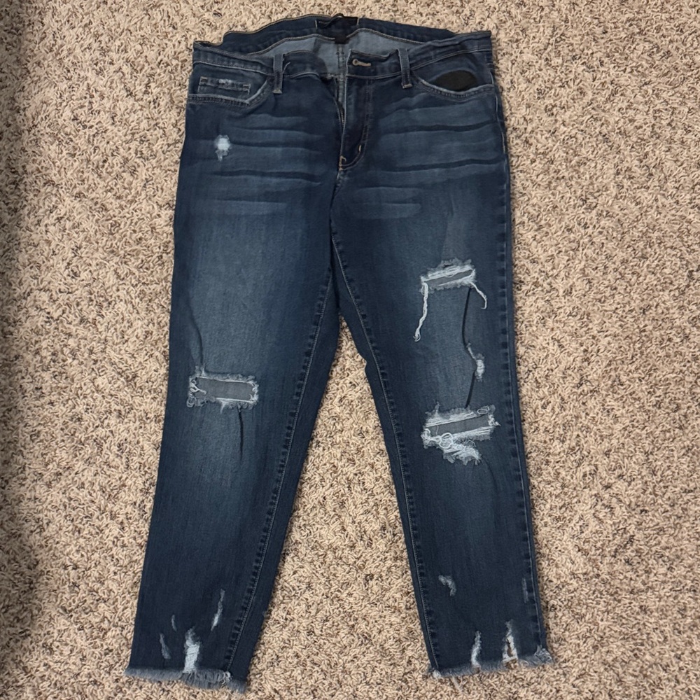 Flying Monkey Blue Ankle Cropped Jeans